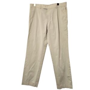 Hugo Boss Cream Chino Pants Sz 34 Men's Relaxed Fit Classic Neutral Trousers